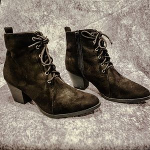 WITCHY FAUX SUEDE ANKLE BOOTS